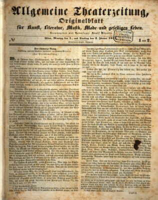 Allgemeine Theaterzeitung Montag 1. Januar 1844