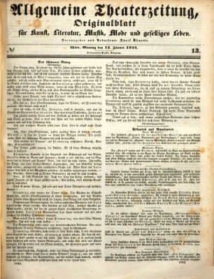 Allgemeine Theaterzeitung Montag 15. Januar 1844