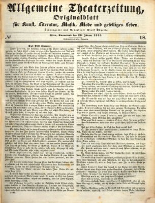 Allgemeine Theaterzeitung Samstag 20. Januar 1844