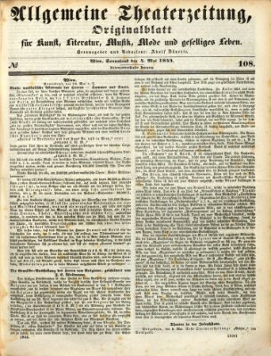 Allgemeine Theaterzeitung Samstag 4. Mai 1844