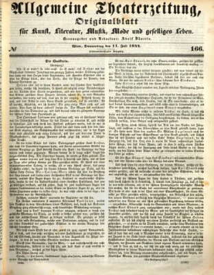 Allgemeine Theaterzeitung Donnerstag 11. Juli 1844