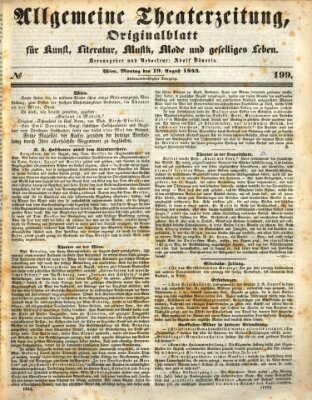Allgemeine Theaterzeitung Montag 19. August 1844