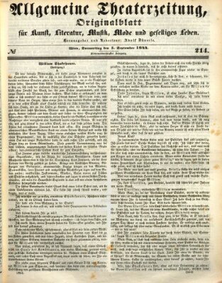 Allgemeine Theaterzeitung Donnerstag 5. September 1844