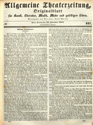 Allgemeine Theaterzeitung Freitag 20. September 1844