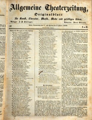 Allgemeine Theaterzeitung Freitag 2. Januar 1846