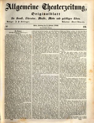 Allgemeine Theaterzeitung Dienstag 3. Februar 1846