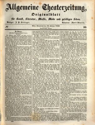 Allgemeine Theaterzeitung Samstag 14. Februar 1846