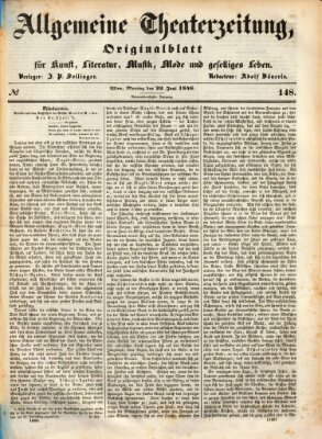 Allgemeine Theaterzeitung Montag 22. Juni 1846