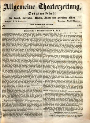 Allgemeine Theaterzeitung Mittwoch 8. Juli 1846