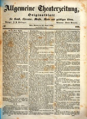 Allgemeine Theaterzeitung Montag 24. August 1846