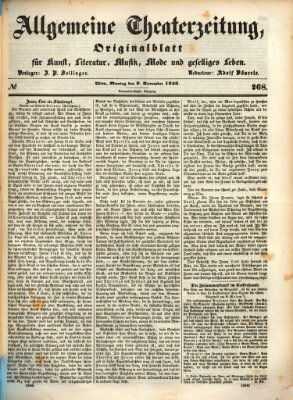 Allgemeine Theaterzeitung Montag 9. November 1846