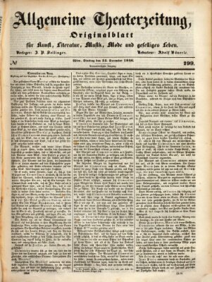 Allgemeine Theaterzeitung Dienstag 15. Dezember 1846