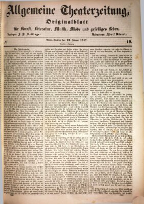 Allgemeine Theaterzeitung Freitag 22. Januar 1847