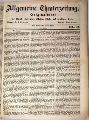 Allgemeine Theaterzeitung Mittwoch 2. Juni 1847