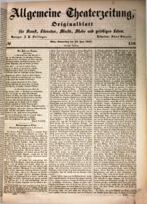 Allgemeine Theaterzeitung Donnerstag 24. Juni 1847