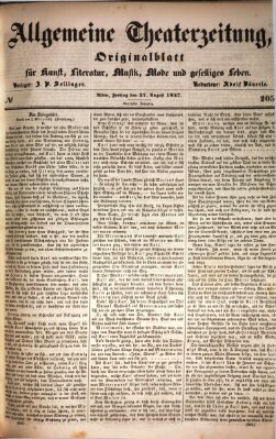 Allgemeine Theaterzeitung Freitag 27. August 1847