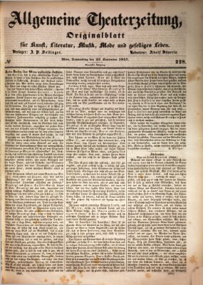 Allgemeine Theaterzeitung Donnerstag 23. September 1847