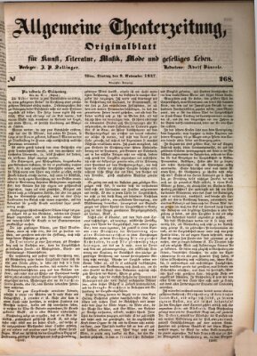 Allgemeine Theaterzeitung Dienstag 9. November 1847