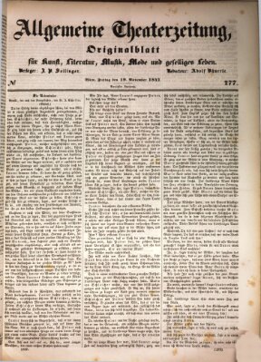 Allgemeine Theaterzeitung Freitag 19. November 1847