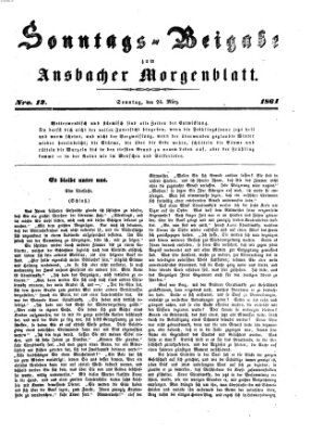 Ansbacher Morgenblatt Sonntag 24. März 1861