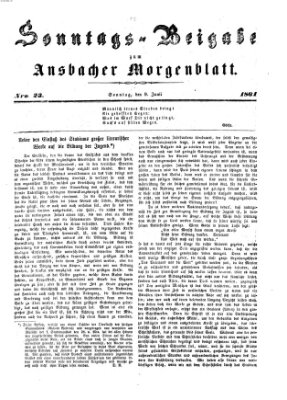 Ansbacher Morgenblatt Sonntag 9. Juni 1861