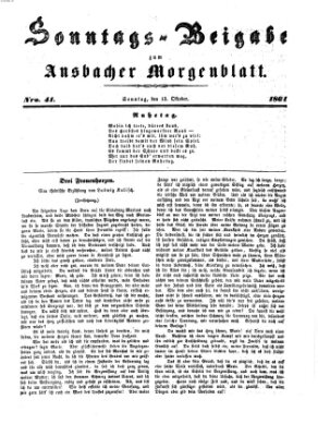 Ansbacher Morgenblatt Sonntag 13. Oktober 1861