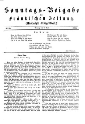 Fränkische Zeitung (Ansbacher Morgenblatt) Sonntag 9. April 1865