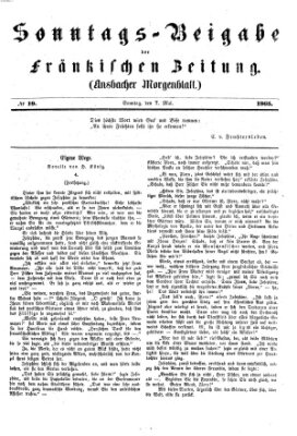 Fränkische Zeitung (Ansbacher Morgenblatt) Sonntag 7. Mai 1865