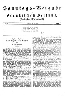 Fränkische Zeitung (Ansbacher Morgenblatt) Sonntag 25. Juni 1865