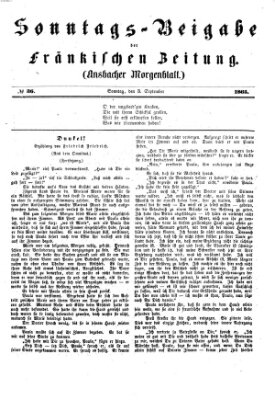 Fränkische Zeitung (Ansbacher Morgenblatt) Sonntag 3. September 1865