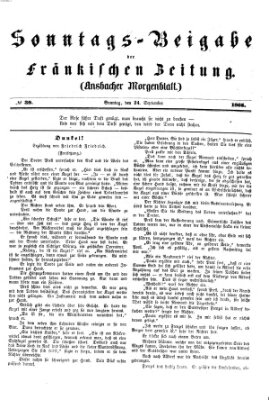 Fränkische Zeitung (Ansbacher Morgenblatt) Sonntag 24. September 1865