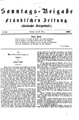 Fränkische Zeitung (Ansbacher Morgenblatt) Sonntag 25. März 1866