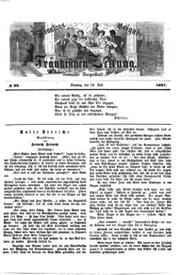 Fränkische Zeitung (Ansbacher Morgenblatt) Sonntag 14. Juli 1867