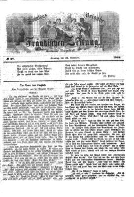 Fränkische Zeitung (Ansbacher Morgenblatt) Sonntag 22. November 1868
