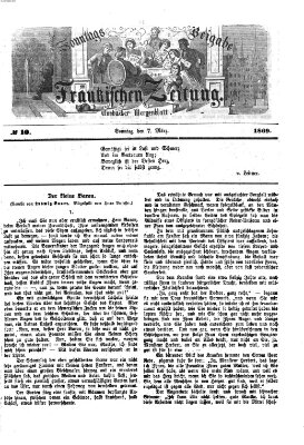 Fränkische Zeitung (Ansbacher Morgenblatt) Sonntag 7. März 1869