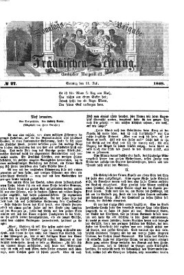 Fränkische Zeitung (Ansbacher Morgenblatt) Sonntag 4. Juli 1869
