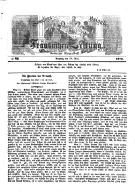 Fränkische Zeitung (Ansbacher Morgenblatt) Sonntag 19. Juni 1870