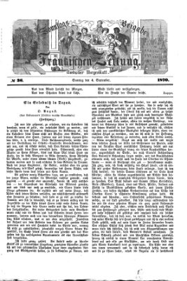 Fränkische Zeitung (Ansbacher Morgenblatt) Sonntag 4. September 1870