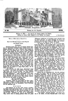 Fränkische Zeitung (Ansbacher Morgenblatt) Sonntag 18. Dezember 1870