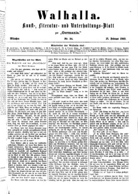 Walhalla (Der Bayerische Landbote) Donnerstag 18. Februar 1869