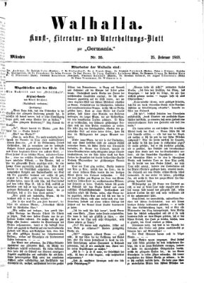 Walhalla (Der Bayerische Landbote) Donnerstag 25. Februar 1869