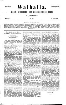 Walhalla (Der Bayerische Landbote) Samstag 31. Juli 1869