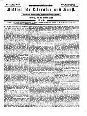 Österreichische Blätter für Literatur und Kunst Montag 24. Oktober 1853
