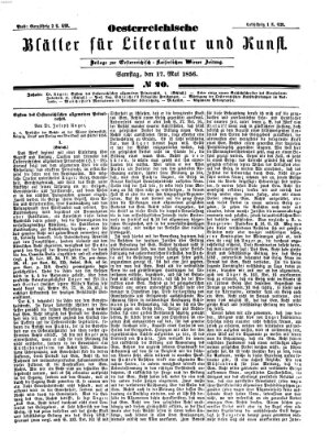 Österreichische Blätter für Literatur und Kunst Samstag 17. Mai 1856
