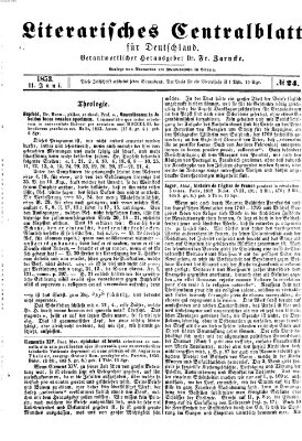Literarisches Zentralblatt für Deutschland Samstag 11. Juni 1853