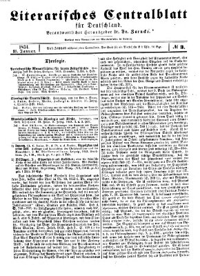 Literarisches Zentralblatt für Deutschland Samstag 21. Januar 1854