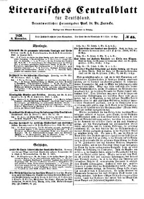Literarisches Zentralblatt für Deutschland Samstag 8. November 1856
