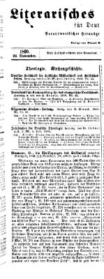 Literarisches Zentralblatt für Deutschland Samstag 24. November 1860