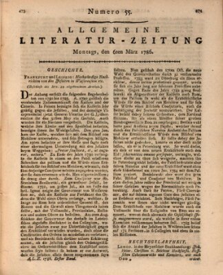 Allgemeine Literatur-Zeitung (Literarisches Zentralblatt für Deutschland) Montag 6. März 1786