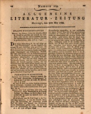 Allgemeine Literatur-Zeitung (Literarisches Zentralblatt für Deutschland) Montag 8. Mai 1786